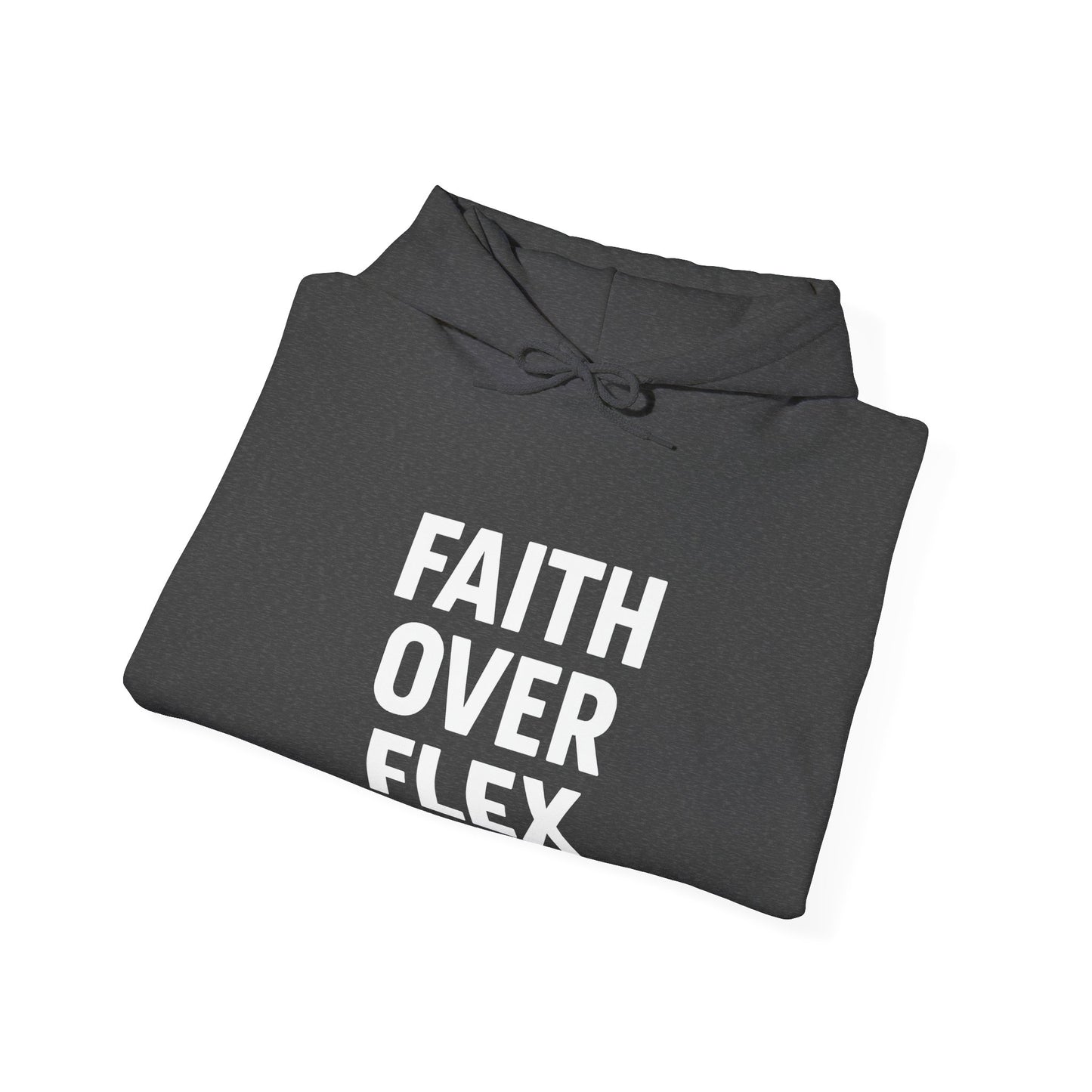 Faith Over Flex™ Hoodie – Unisex Christian Streetwear