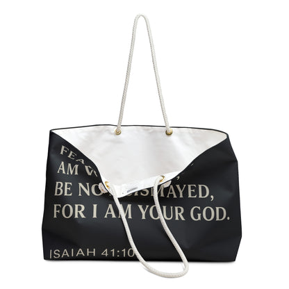 Scripture Weekender Bag – Isaiah 41:10 Travel Tote