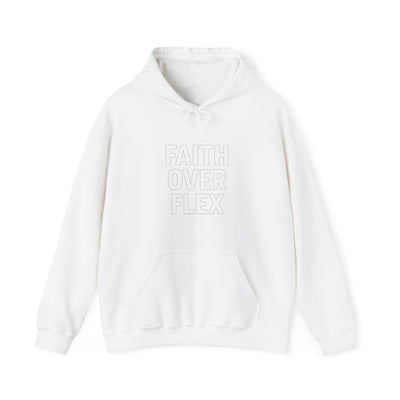 Faith Over Flex™ Hoodie – Unisex Christian Streetwear