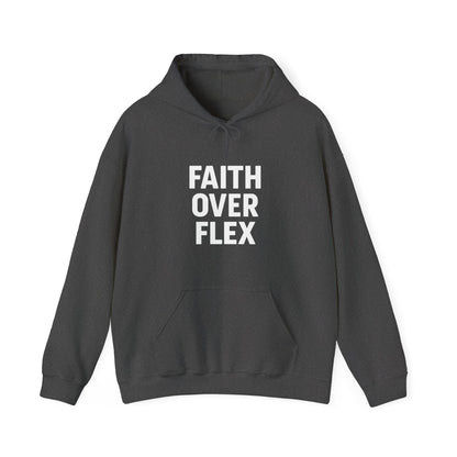 Faith Over Flex™ Hoodie – Unisex Christian Streetwear