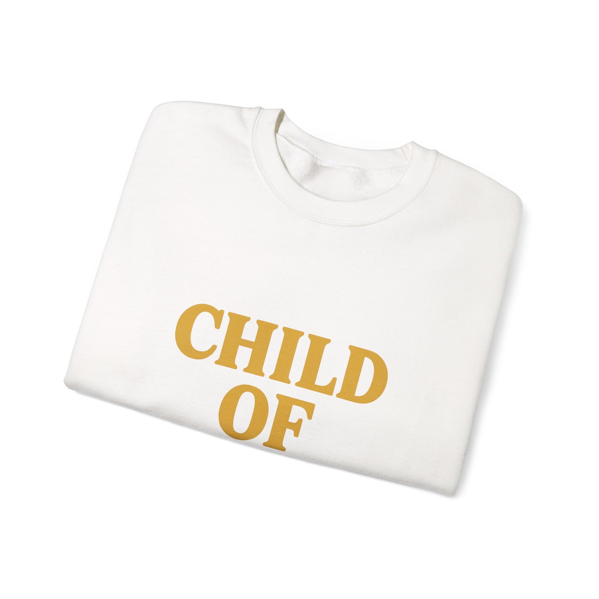 Child of God Embroidered Crewneck – Gold Edition Faithwear