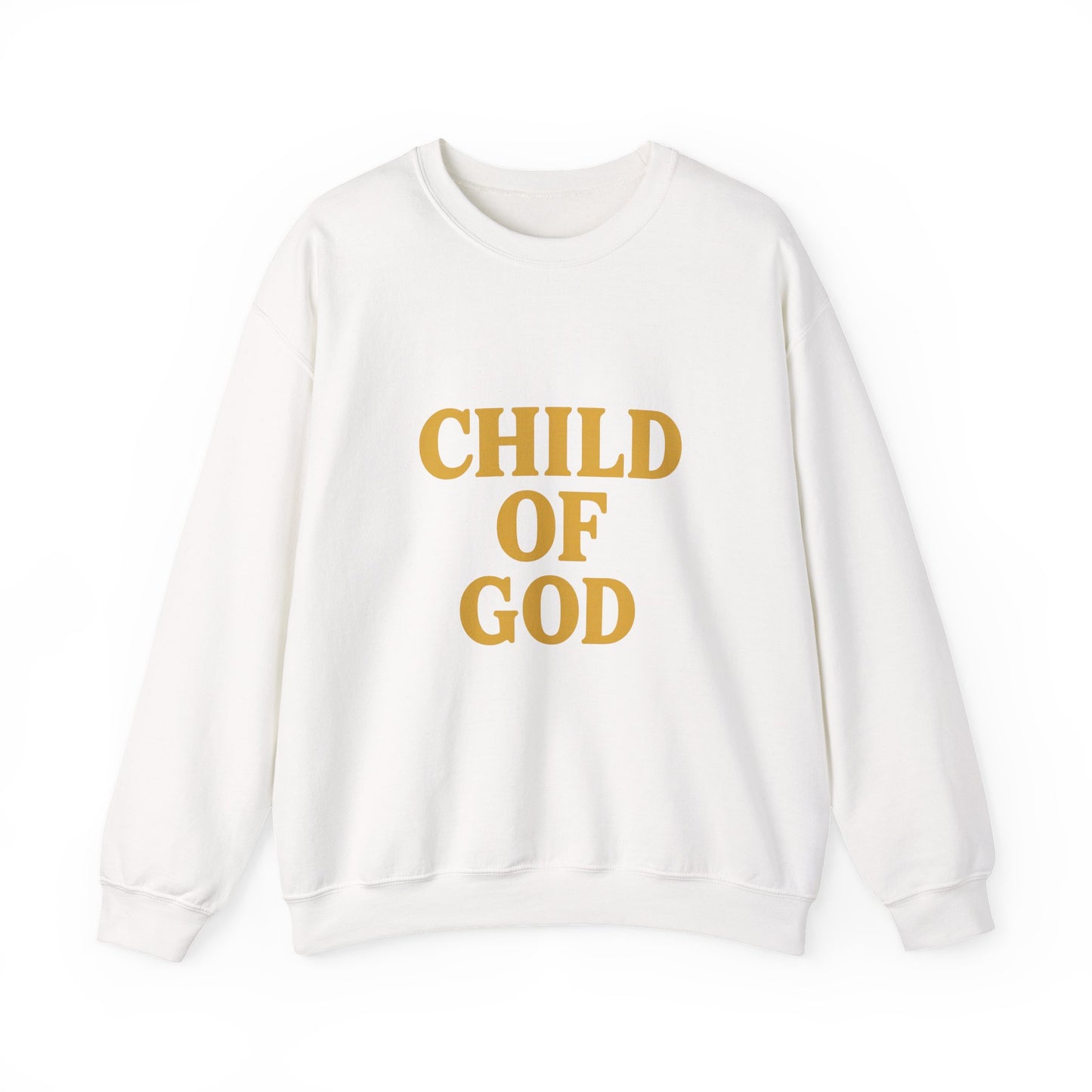 Child of God Embroidered Crewneck – Gold Edition Faithwear