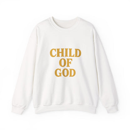 Child of God Embroidered Crewneck – Gold Edition Faithwear