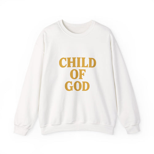 Child of God Embroidered Crewneck – Gold Edition Faithwear