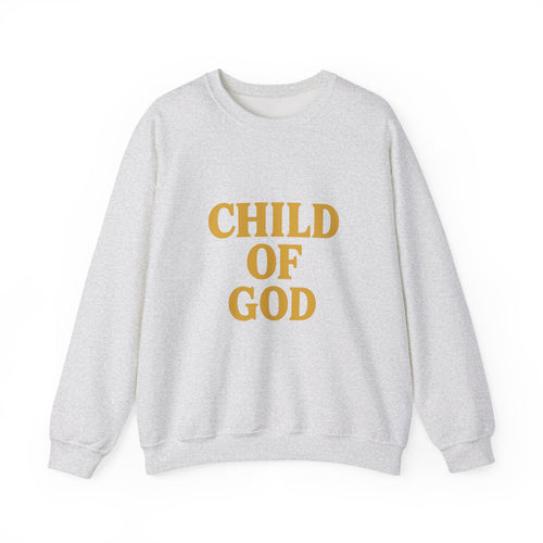 Child of God Embroidered Crewneck – Gold Edition Faithwear