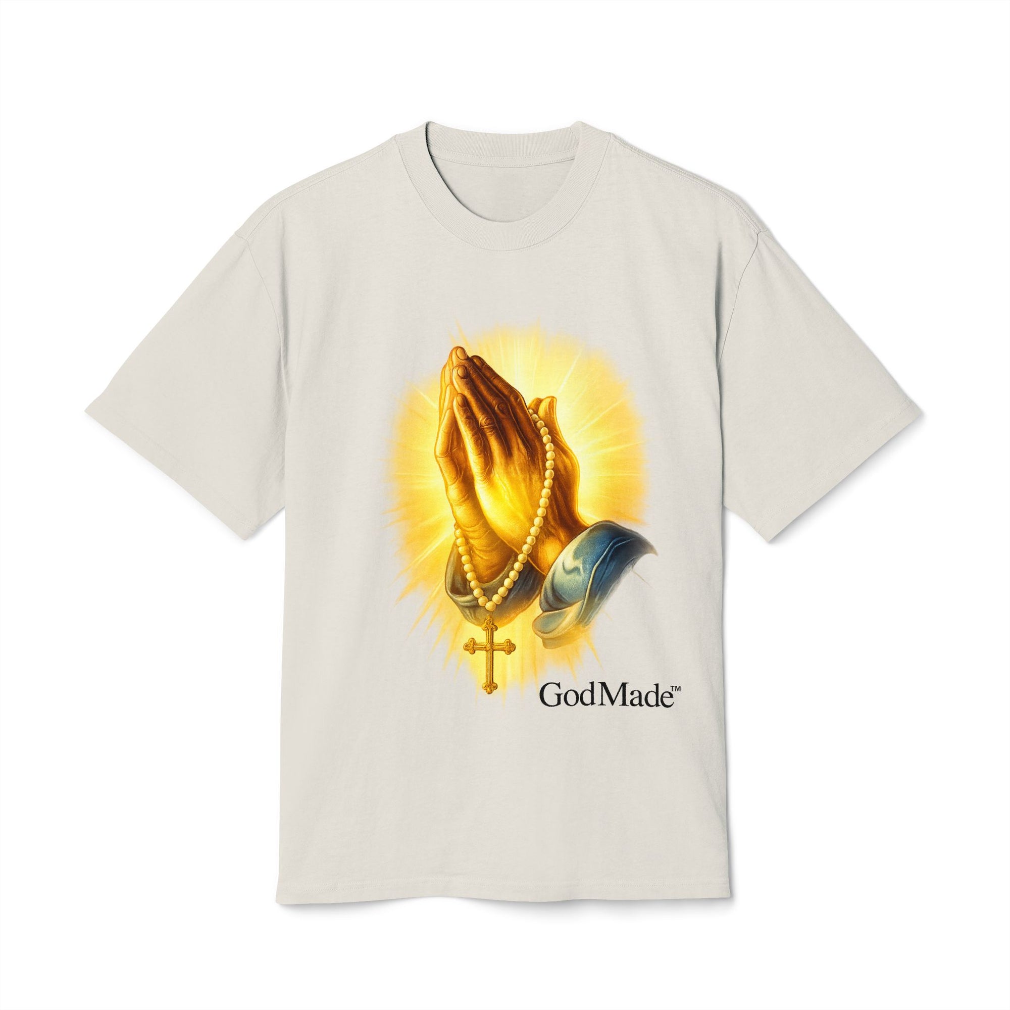 GodMade™ Vintage Prayer Tee – Faded Comfort. Bold Faith.
