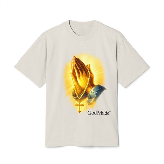 GodMade™ Vintage Prayer Tee – Faded Comfort. Bold Faith.