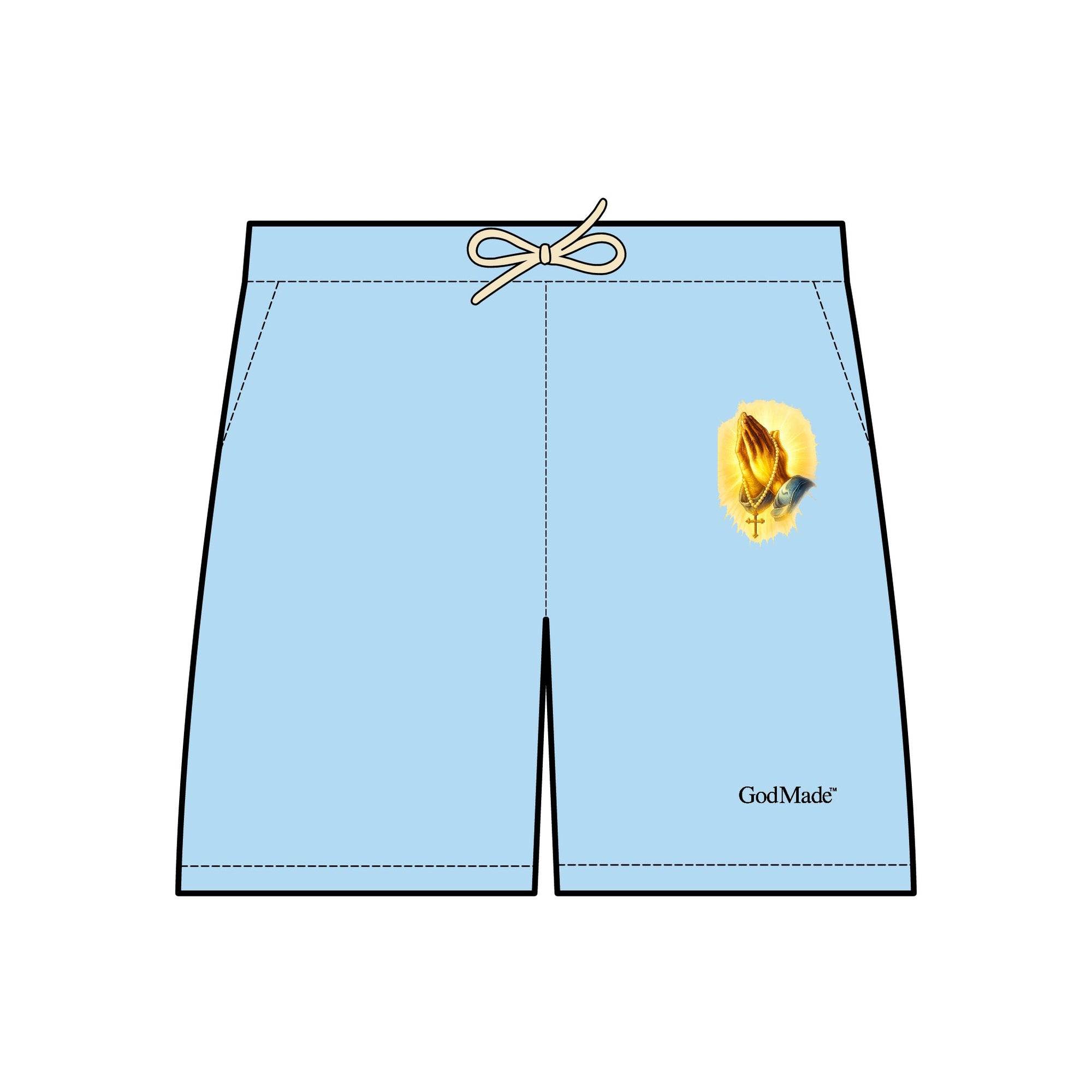 GodMade™ Fleece Faith Shorts — For Prayer, Power & Peace (Unisex)