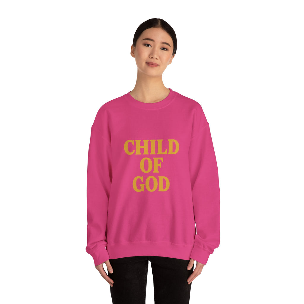 Child of God Embroidered Crewneck – Gold Edition Faithwear