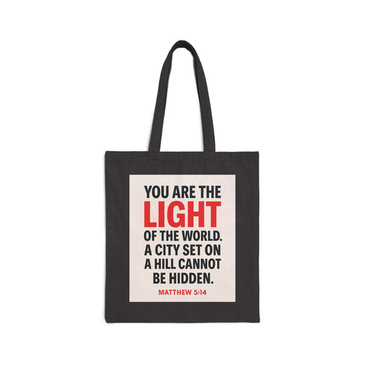 Bible Verse Tote | You Are the Light - Matthew 5:14