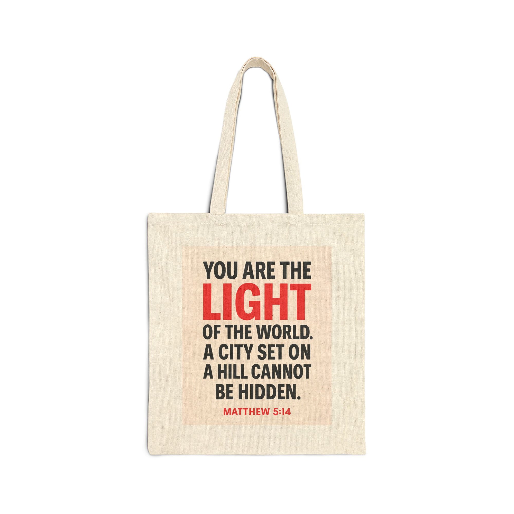 You Are the Light – Bible Verse Cotton Tote Bag