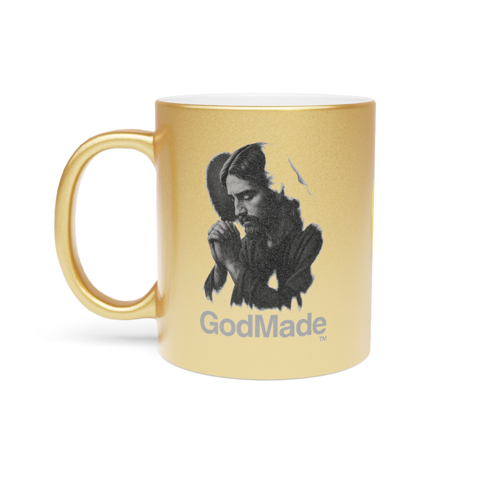 GodMade™ Metallic Mug – Faith-Fueled Shine in Gold or Silver