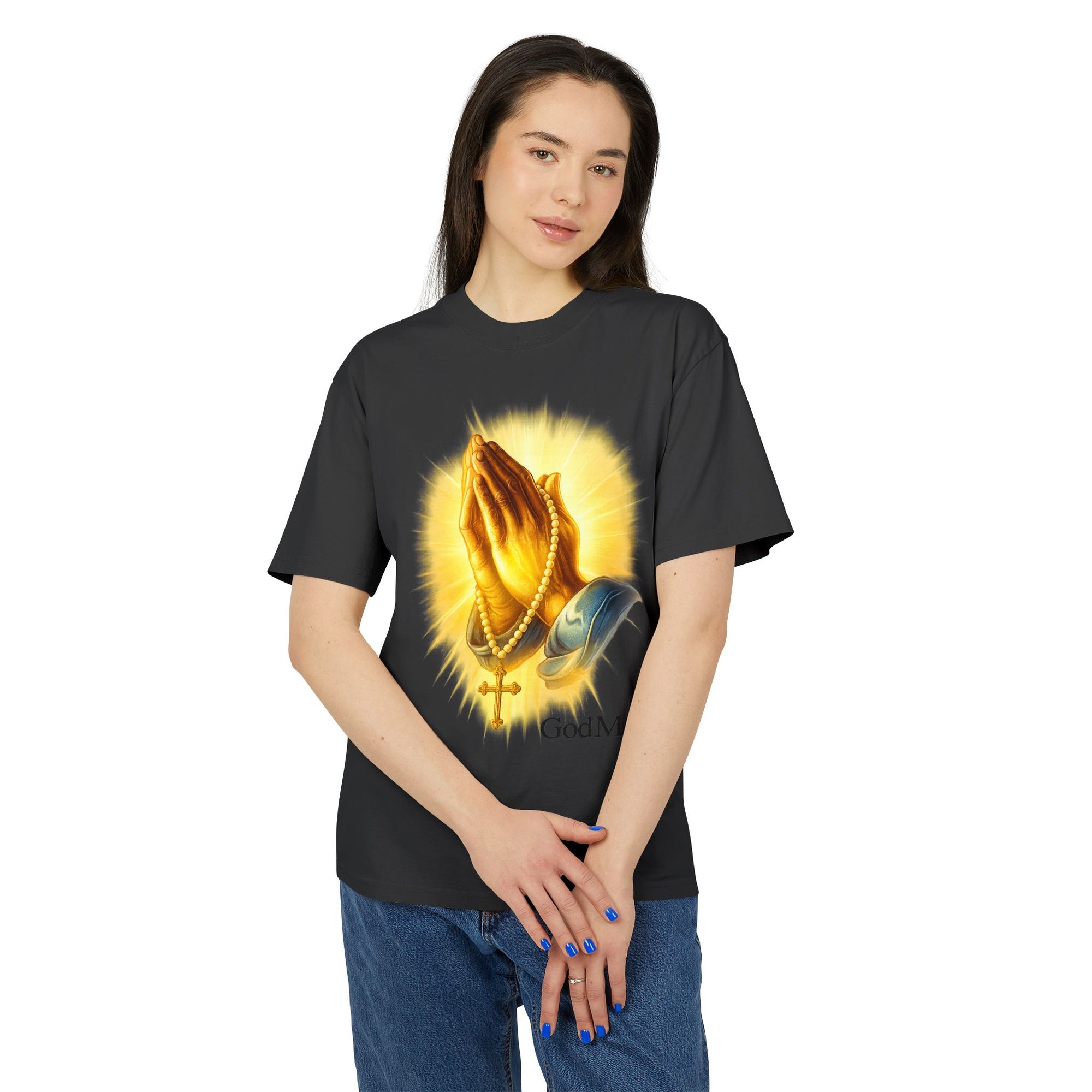 GodMade™ Vintage Prayer Tee – Faded Comfort. Bold Faith.