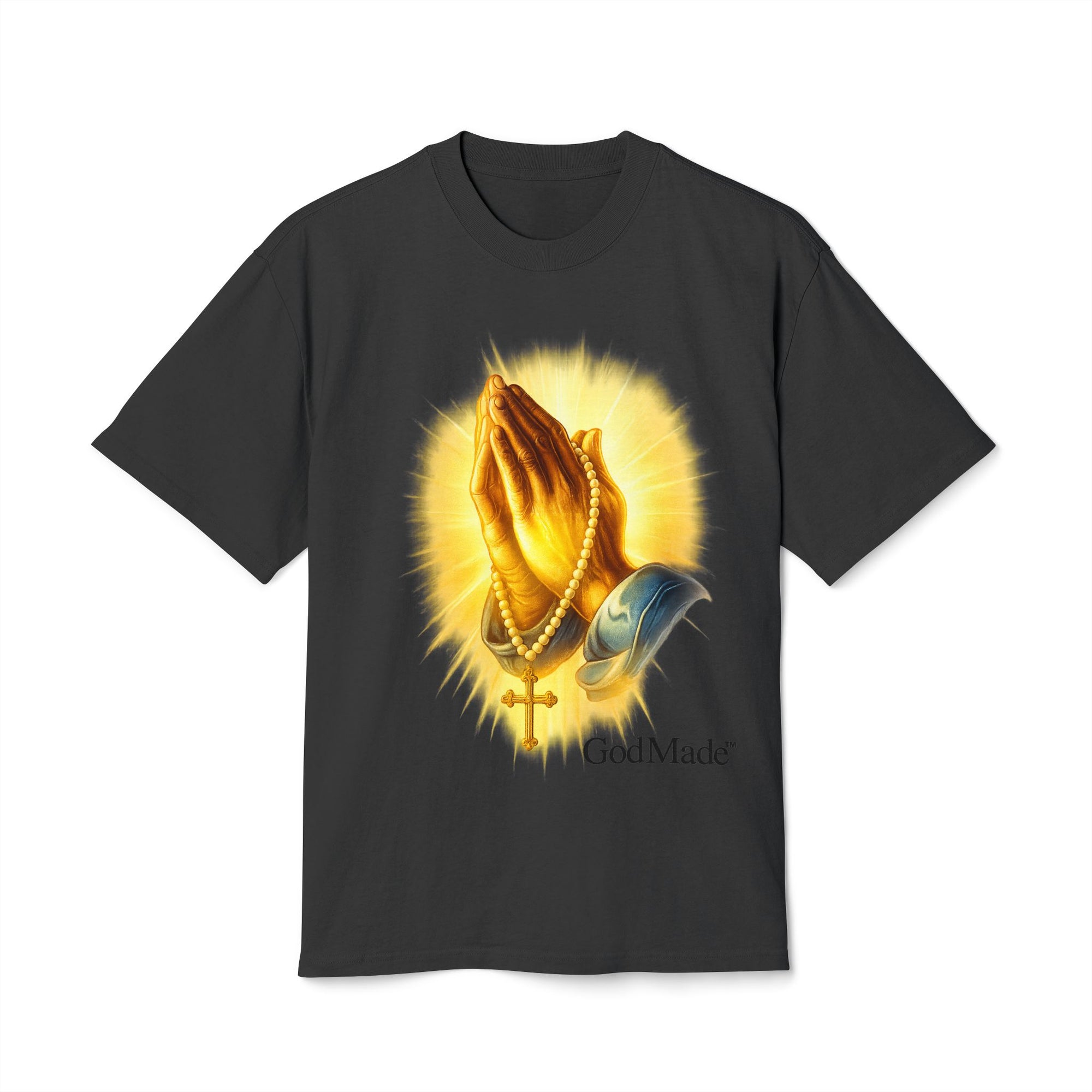 GodMade™ Vintage Prayer Tee – Faded Comfort. Bold Faith.