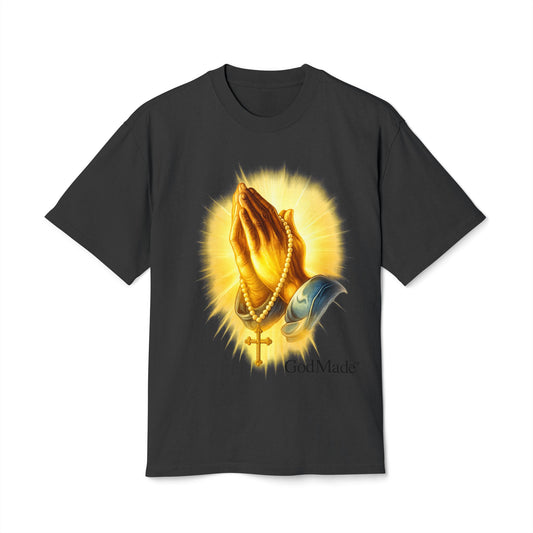GodMade™ Vintage Prayer Tee – Faded Comfort. Bold Faith.