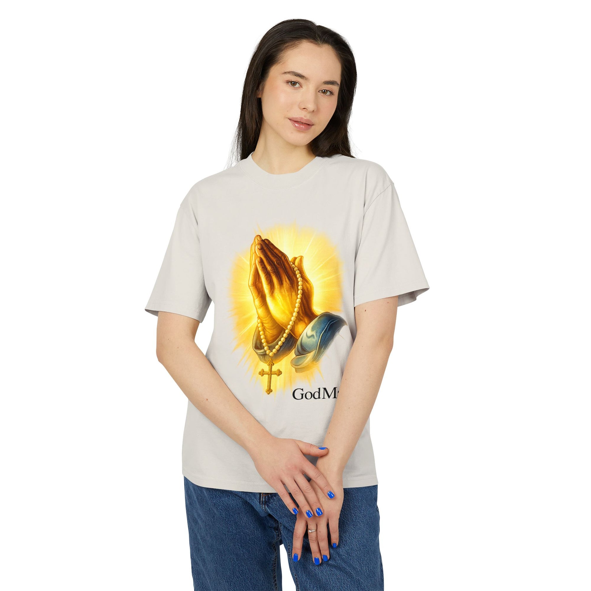 GodMade™ Vintage Prayer Tee – Faded Comfort. Bold Faith.
