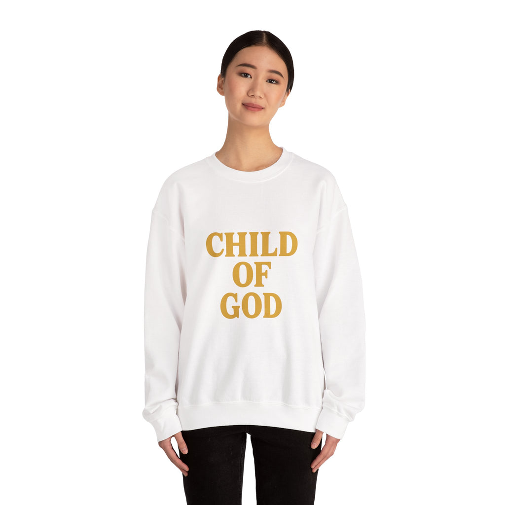 Child of God Embroidered Crewneck – Gold Edition Faithwear