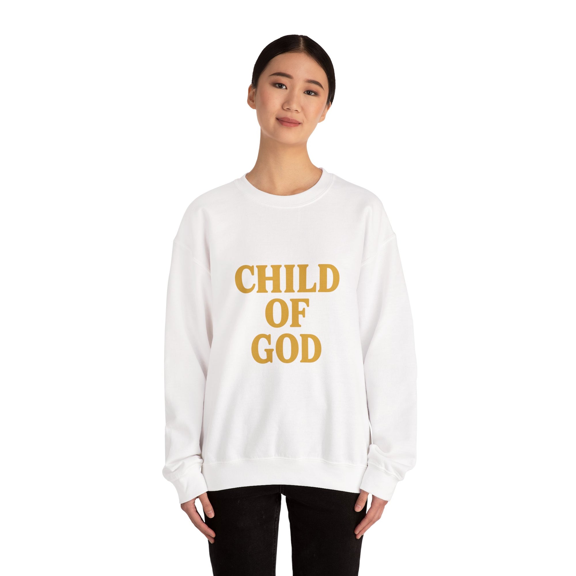 Child of God Embroidered Crewneck – Gold Edition Faithwear