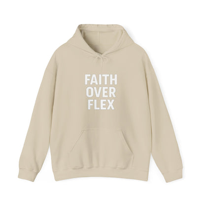 Faith Over Flex™ Hoodie – Unisex Christian Streetwear