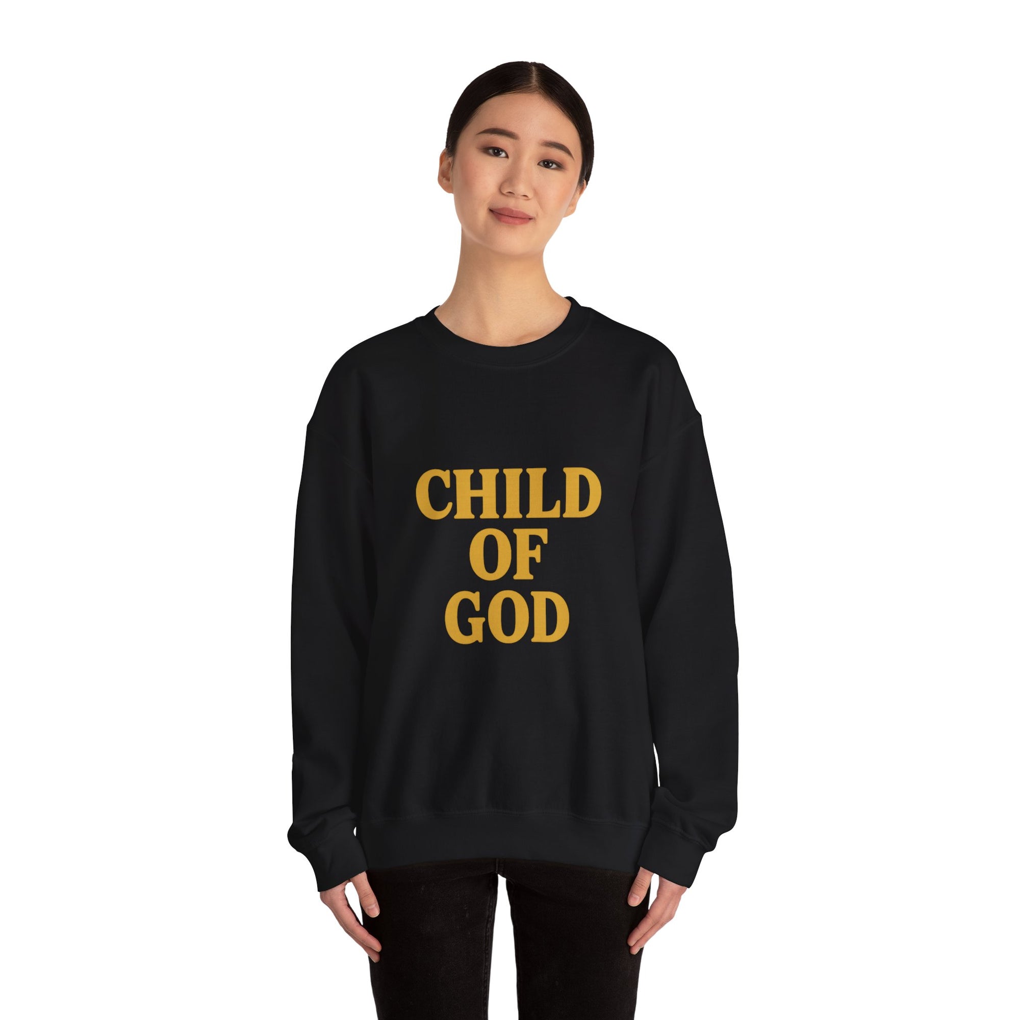 Child of God Embroidered Crewneck – Gold Edition Faithwear