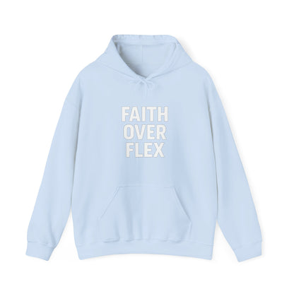 Faith Over Flex™ Hoodie – Unisex Christian Streetwear