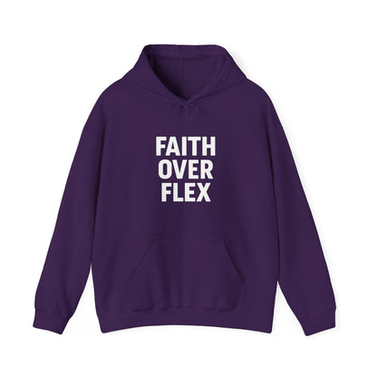 Faith Over Flex™ Hoodie – Unisex Christian Streetwear