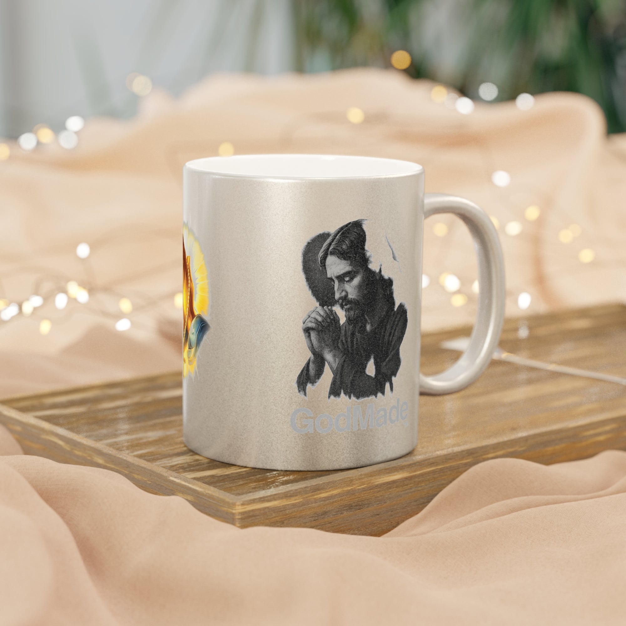 GodMade™ Metallic Mug – Faith-Fueled Shine in Gold or Silver