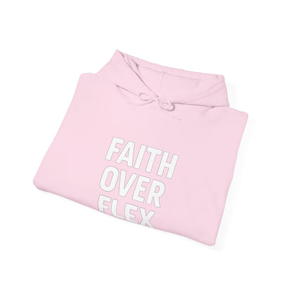 Faith Over Flex™ Hoodie – Unisex Christian Streetwear
